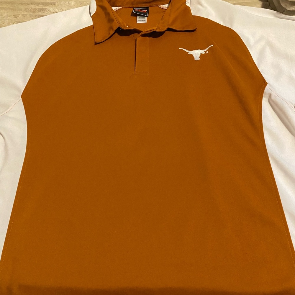 Texas Longhorns Burnt Orange Polo Shirt with White Accents